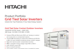 Grid Tied Solar Inverters Product Portfolio