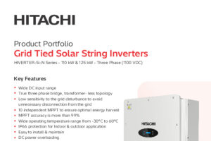 Grid Tied Solar String Inverter 110 to 125K