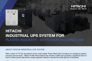 Hitachi Industrial UPS Product Application Note - Plastic Industry Extrusion Machine Line