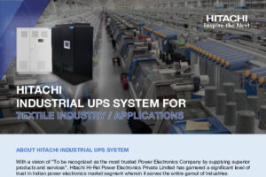 Hitachi Industrial UPS Product Application Note - Textile Industry Applications